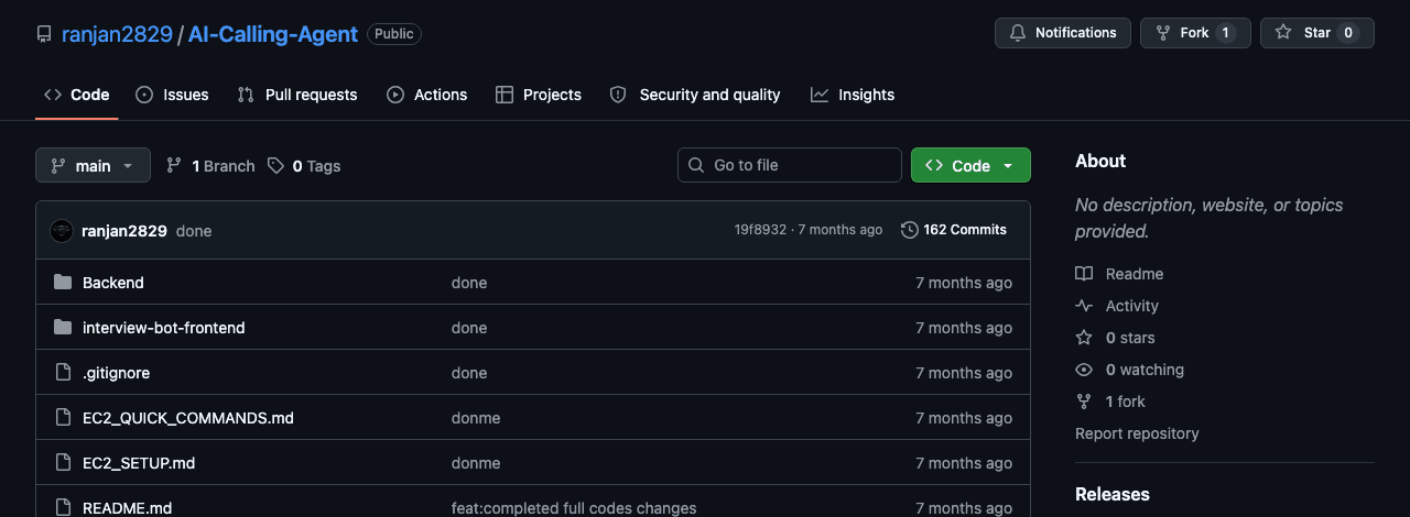 AI Calling Agent screenshot