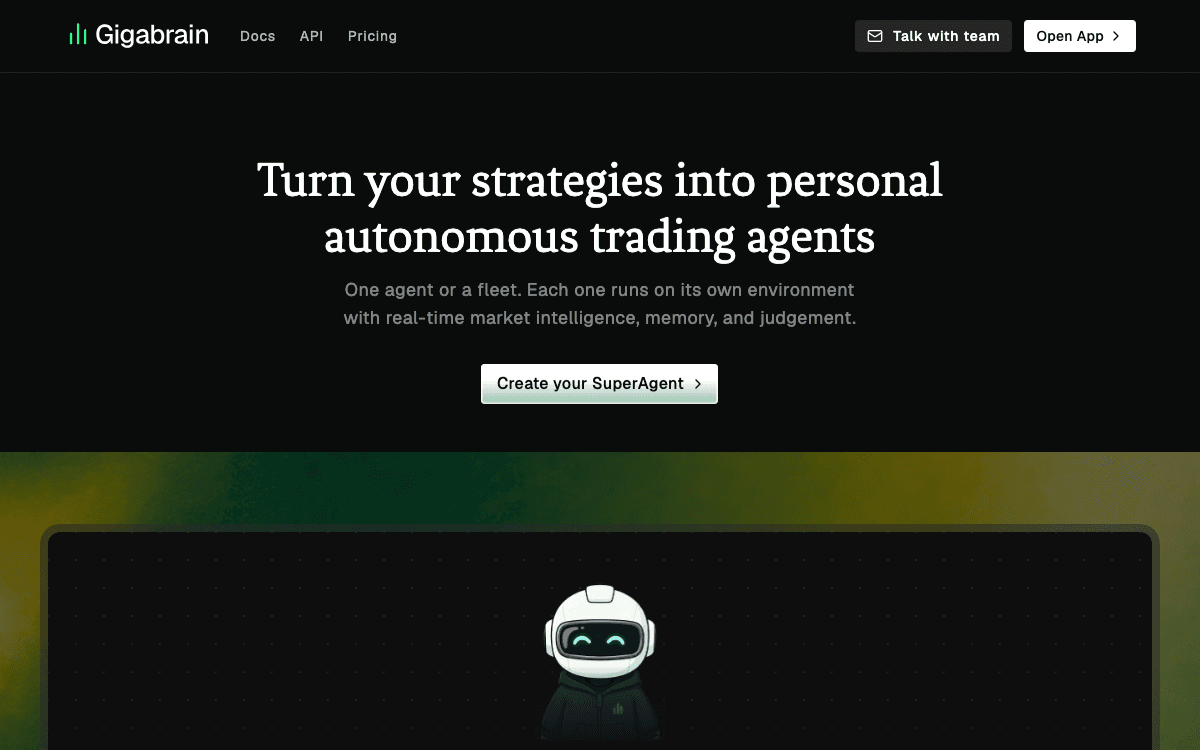 GigaBrain — Autonomous Trading Agents screenshot